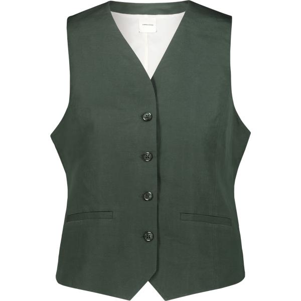 gilet Doppelganger verde tinta unita