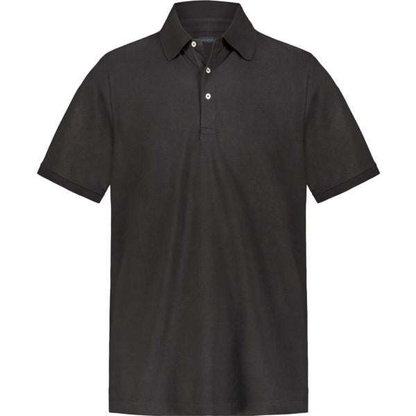 polo Doppelganger nero tinta unita