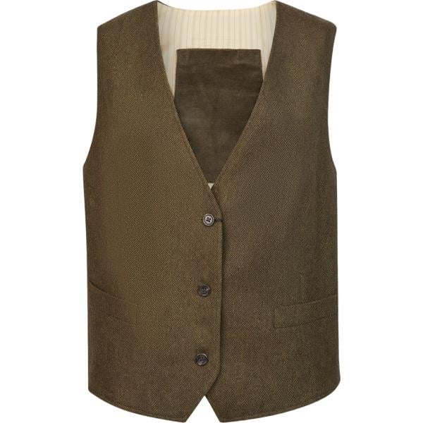 gilet Doppelganger verde tinta unita