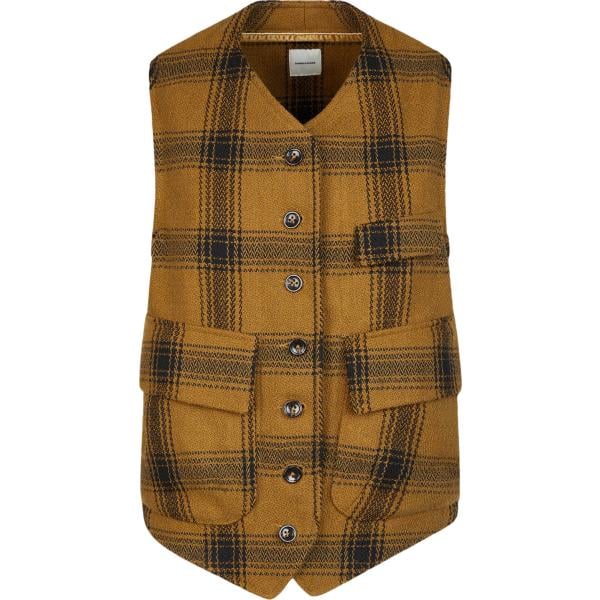 gilet Doppelganger marrone a quadri