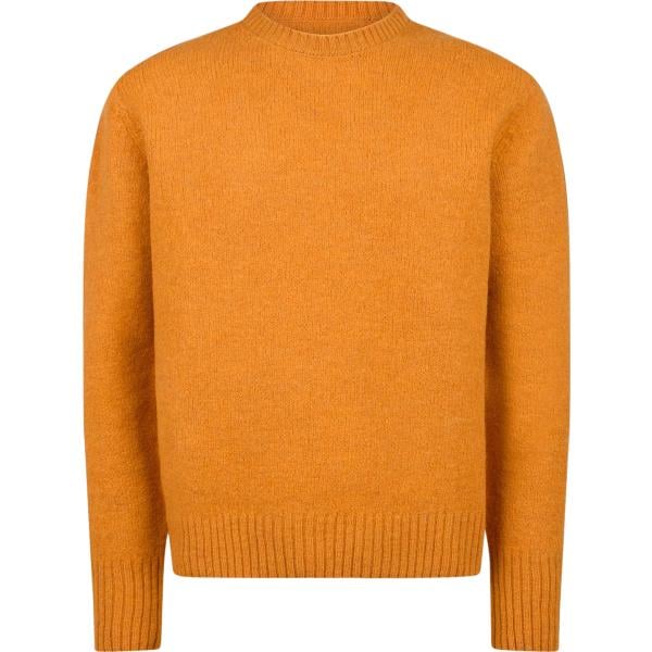 maglione da uomo in arancione scuro girocollo in lana Doppelganger
