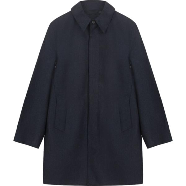 Cappotto da uomo in nero pece in lana Doppelganger