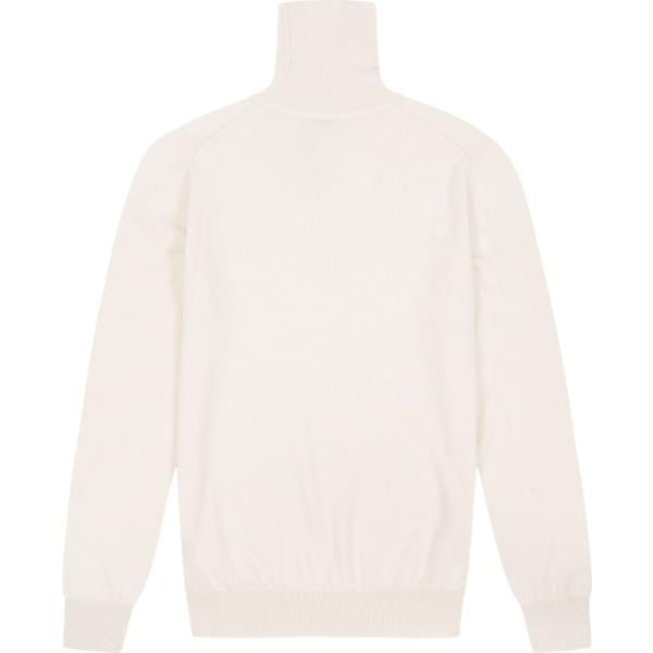 maglione da uomo in bianco neve collo alto in lana Doppelganger