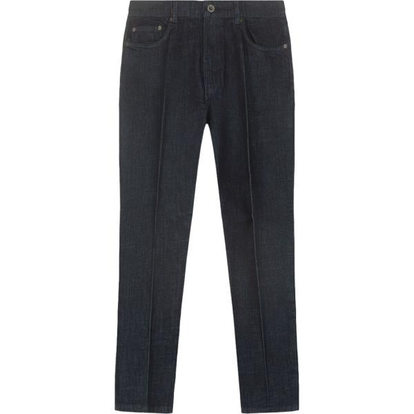 Jeans da uomo in nero pece con bottoni in denim Doppelganger