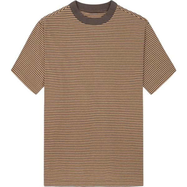 t-shirt Doppelganger marrone a righe