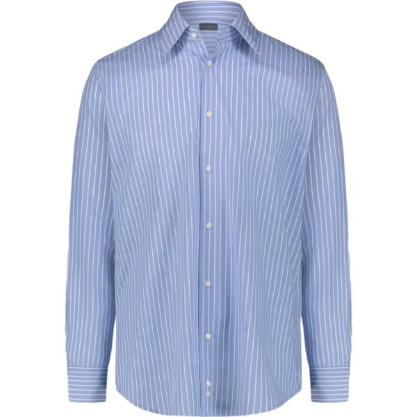 Camicia da uomo in bianco neve a righe Doppelganger