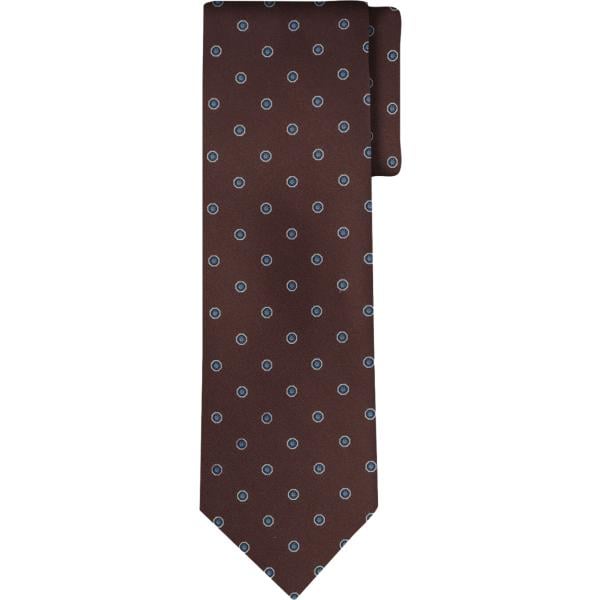 Cravatta da uomo in marrone scuro a pois Doppelganger
