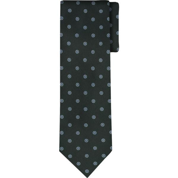 Cravatta da uomo in nero pece a pois Doppelganger