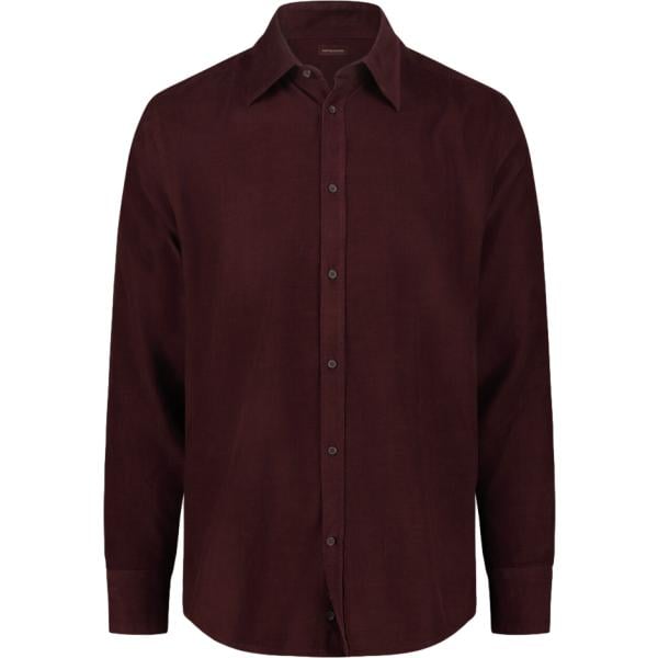 Camicia da uomo in marrone scuro a righe Doppelganger
