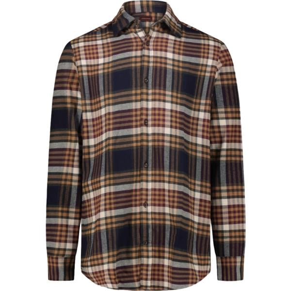 Camicia da uomo in blu scuro a quadri Doppelganger