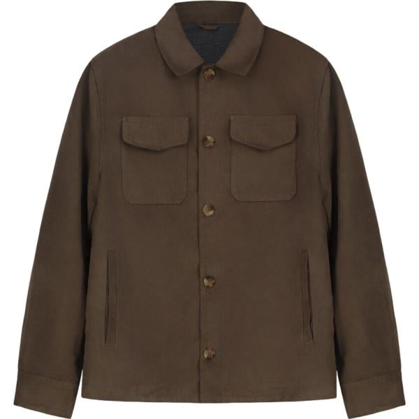 Cappotto da uomo in grigio scuro effetto scamosciato Doppelganger