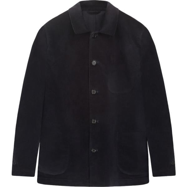 Cappotto da uomo in blu scuro in cotone Doppelganger