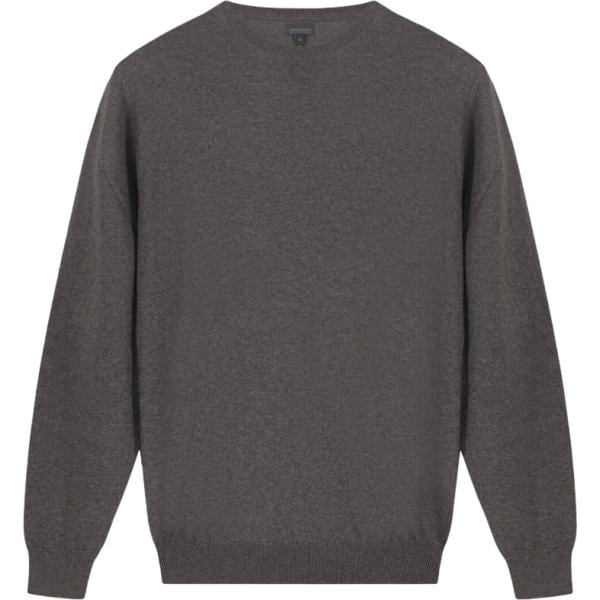 Maglione da uomo in grigio scuro girocollo in lana Doppelganger