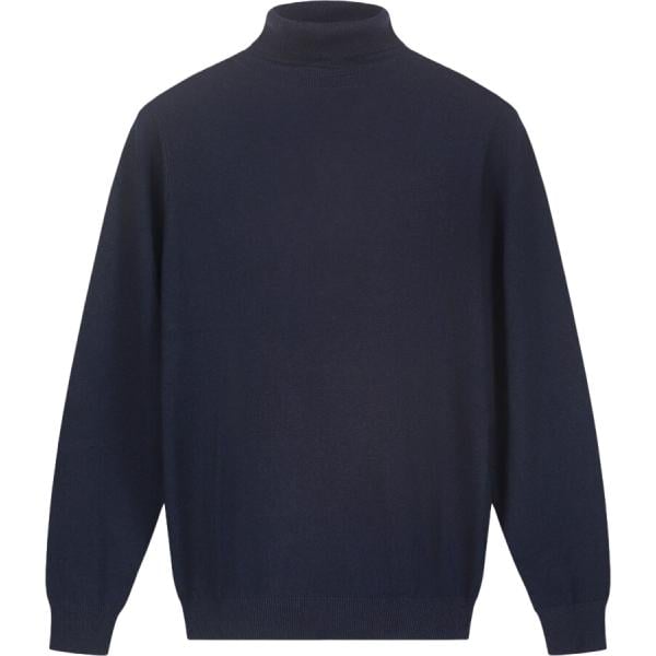 Pullover da uomo in blu medio collo a dolcevita in lana Doppelganger