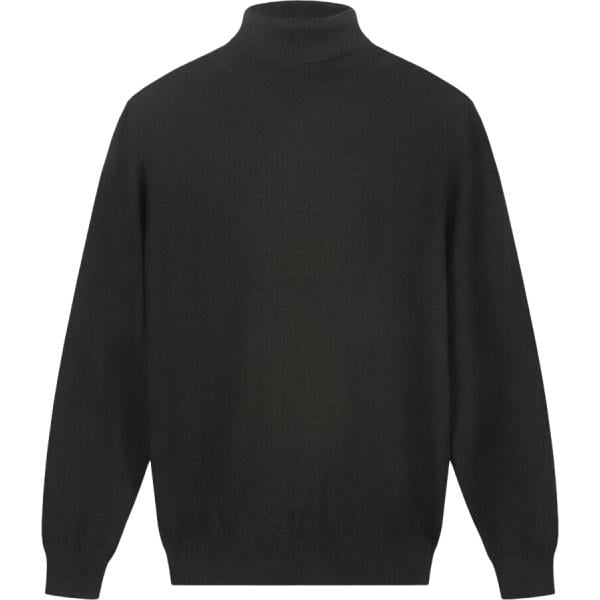 Pullover da uomo in verde scuro collo a dolcevita in lana Doppelganger