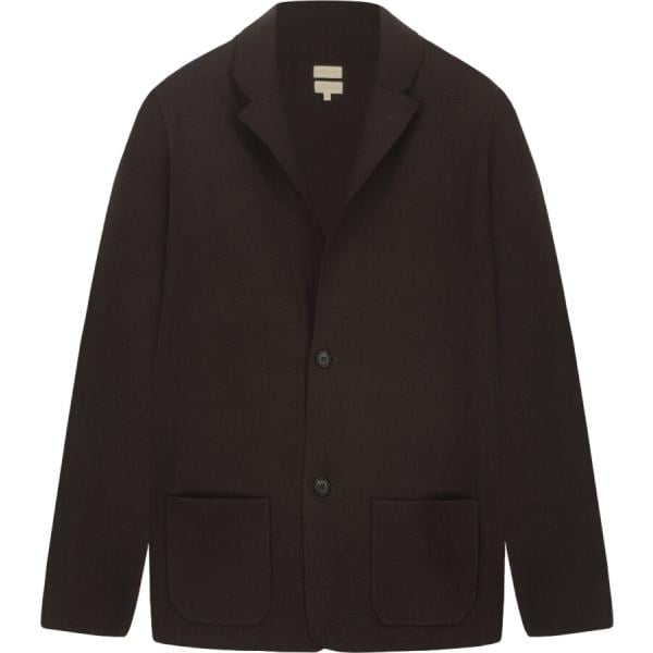 Cardigan da uomo in marrone scuro lavorato a maglia monopetto in cotone Doppelganger