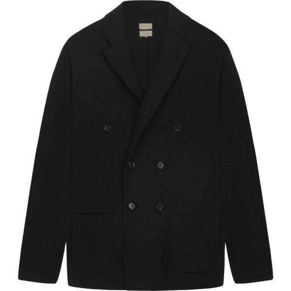 Cardigan da uomo in nero pece lavorato a maglia in cotone Doppelganger