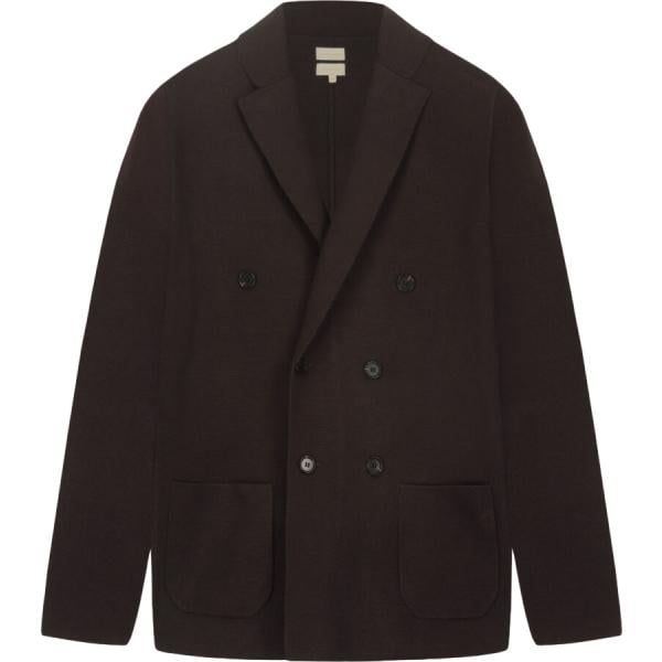 Cardigan da uomo in marrone scuro lavorato a maglia in cotone Doppelganger