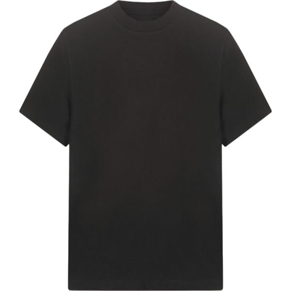 T-shirt da uomo in nero pece collo alto a maniche corte Doppelganger