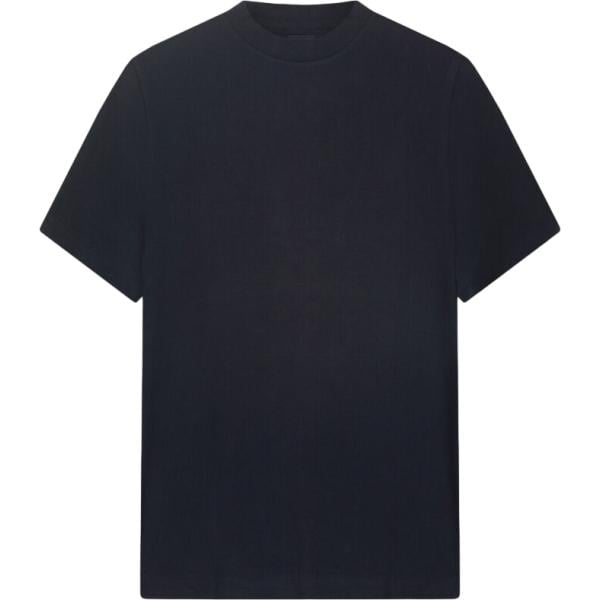 T-shirt da uomo in nero pece collo alto a maniche corte Doppelganger
