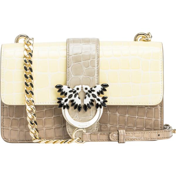 borse a tracolla Pinko bianco con stampe