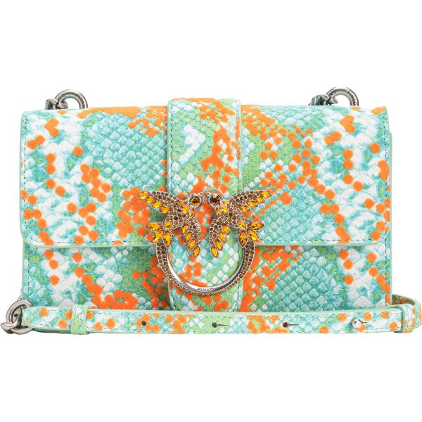 borse a spalla Pinko blu con stampe
