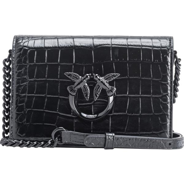 borse a tracolla Pinko nero con stampe