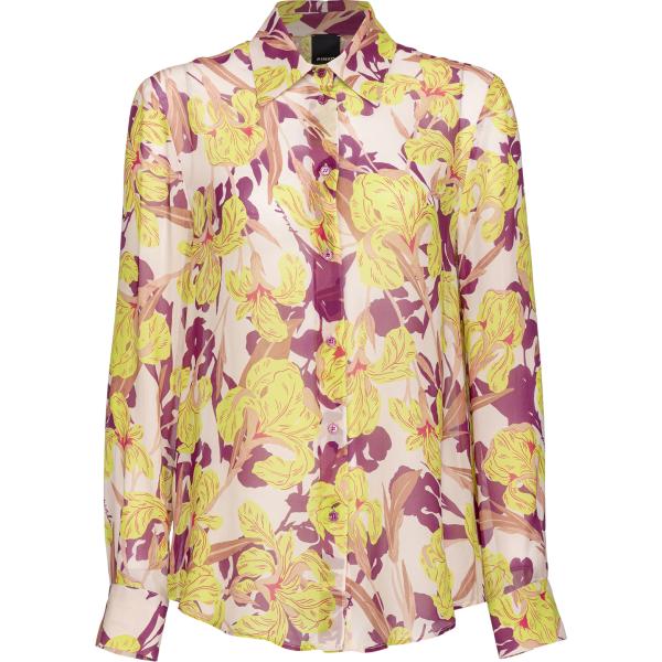 camicie Pinko viola con stampe