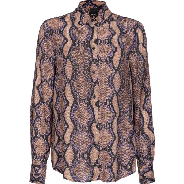 camicie Pinko marrone serpente