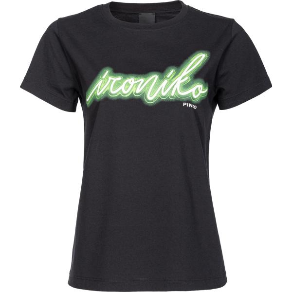 t-shirt Pinko nero con stampe