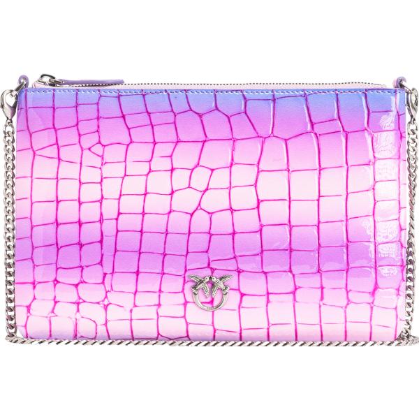 borse a tracolla Pinko rosa con stampe