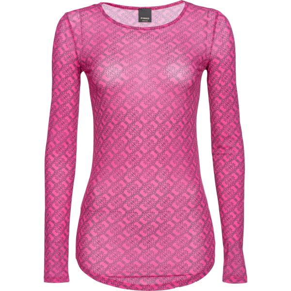 maglieria Pinko rosa con stampe