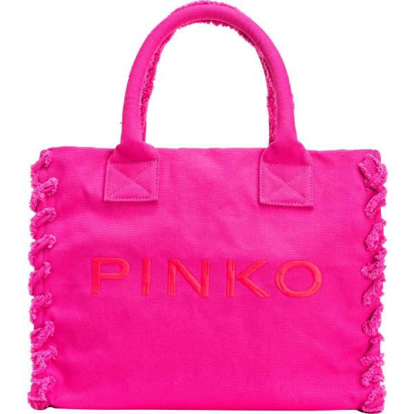 shopping bag Pinko rosa tinta unita