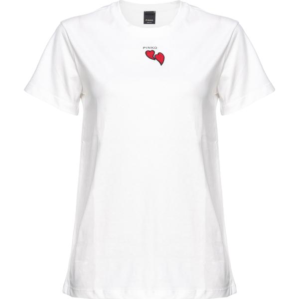 t-shirt Pinko bianco con stampe