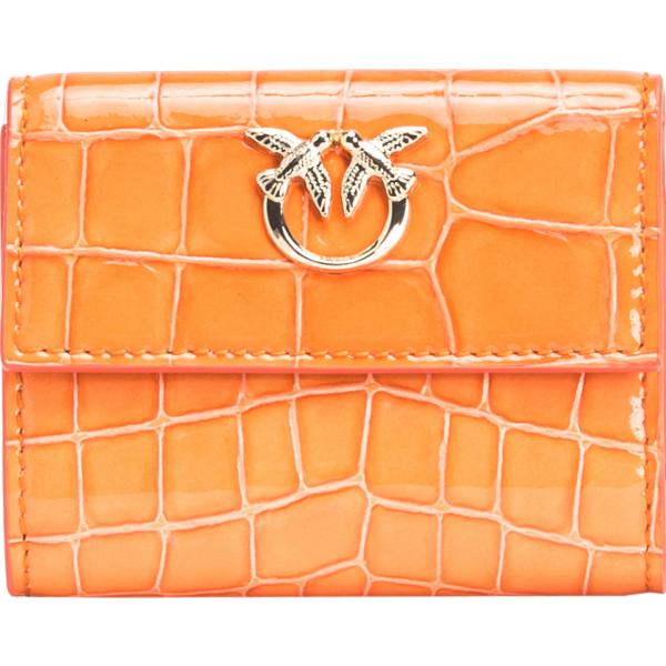 portafogli Pinko arancione con stampe
