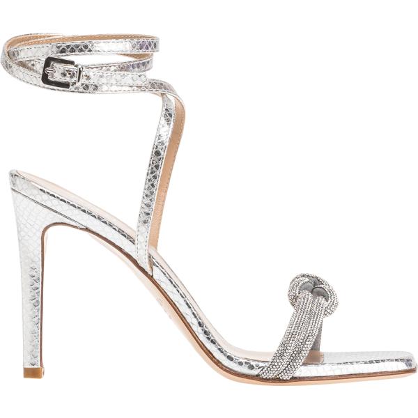 sandali in pelle Pinko grigio con stampe