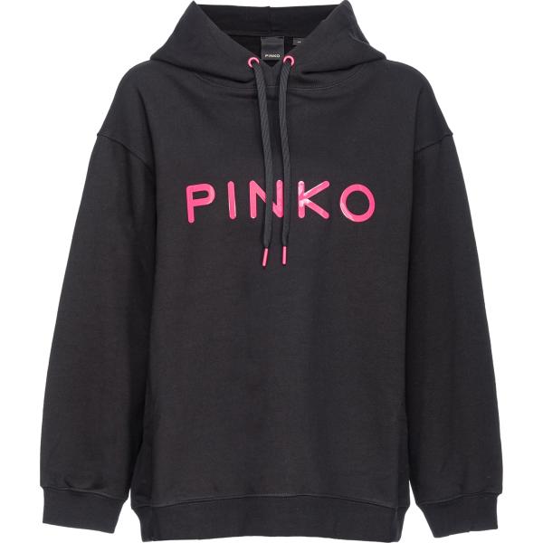 felpe con cappuccio Pinko nero con stampe