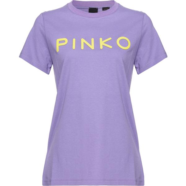 t-shirt Pinko viola con stampe
