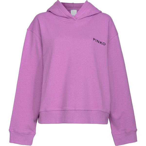 felpe con cappuccio Pinko rosa con stampe