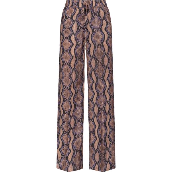pantaloni a palazzo Pinko marrone con stampe