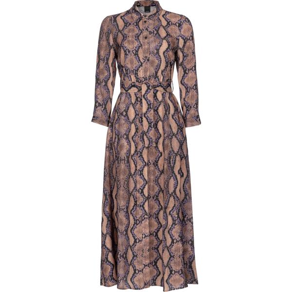 vestiti lunghi Pinko marrone serpente