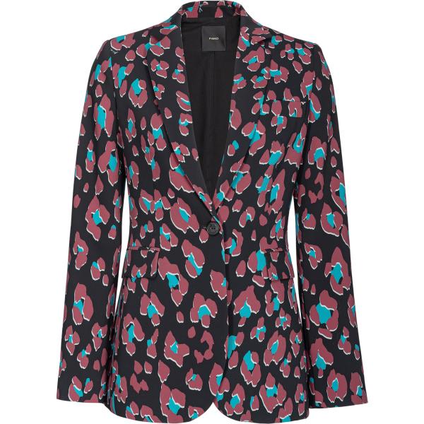 blazer Pinko nero animalier