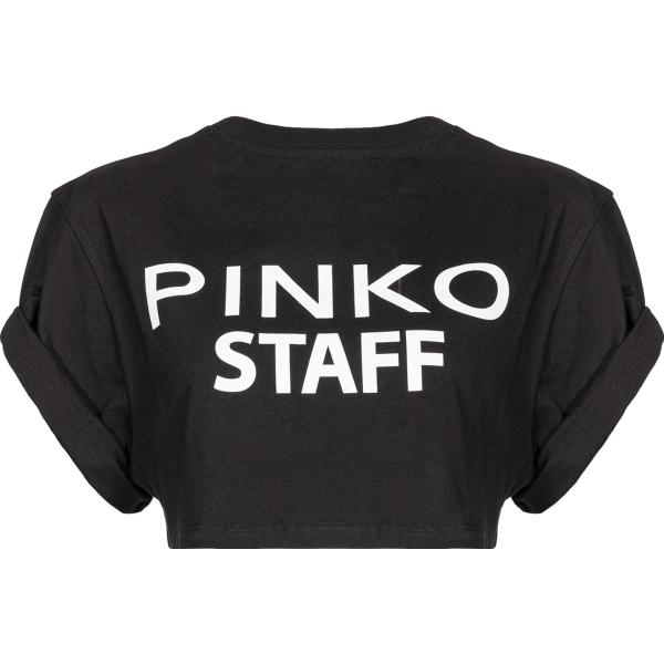 t-shirt Pinko nero con stampe