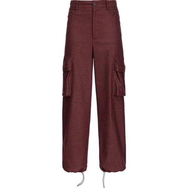 pantaloni cargo Pinko marrone principe di galles