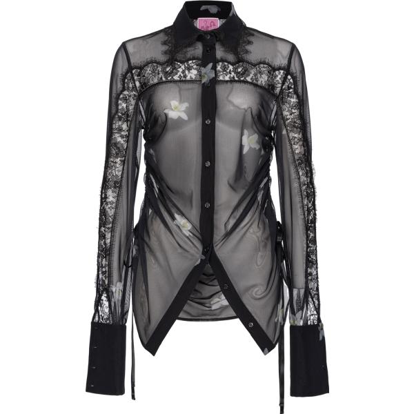 camicie Pinko nero con stampe