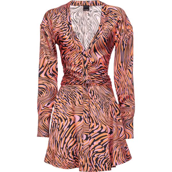vestiti corti Pinko marrone con stampe