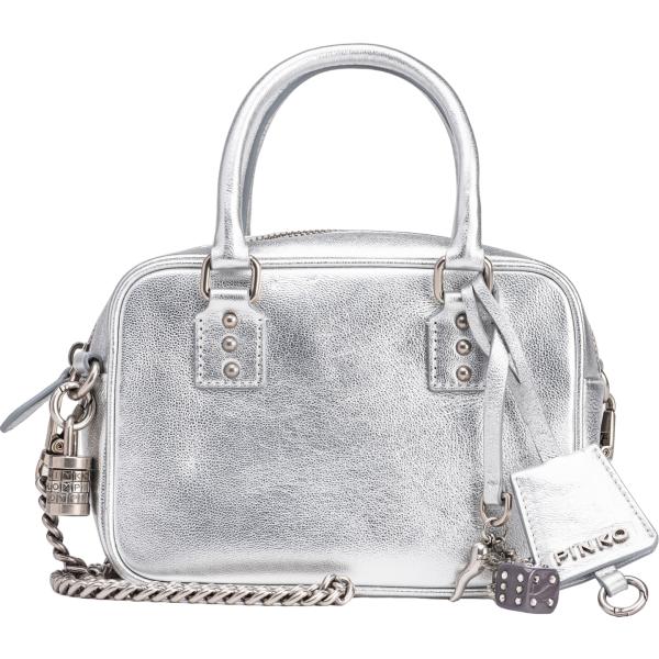 borse a spalla Pinko grigio