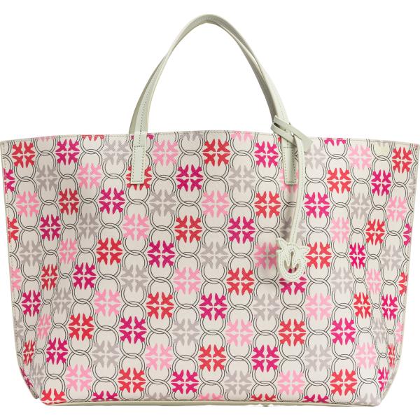 shopping bag Pinko bianco con stampe