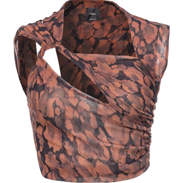 top Pinko marrone animalier
