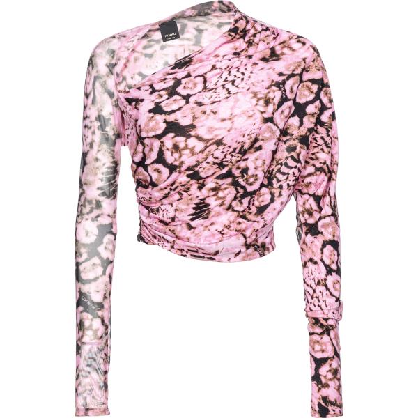 maglieria Pinko rosa con stampe